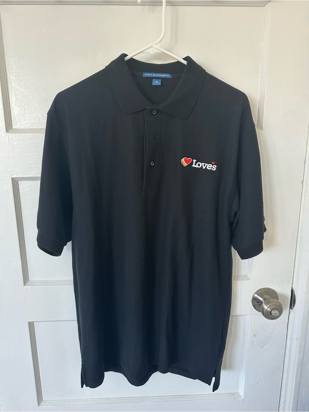 Port Authority Black Polo with Love's Heart Logo